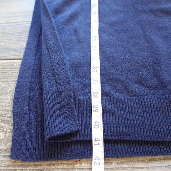 Joseph Dress Medium Navy Joy Wool Cashmere Layering Midi Duster Tunic Minimalist - Picture 11 of 12